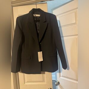 Zara Hourglass Black Blazer